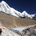 Khumbu Himal  | Gorak Shep with Kala Patthar and Pumori