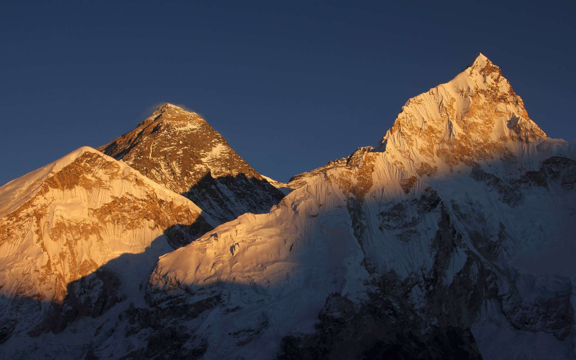 Mt. Everest and Nuptse west face