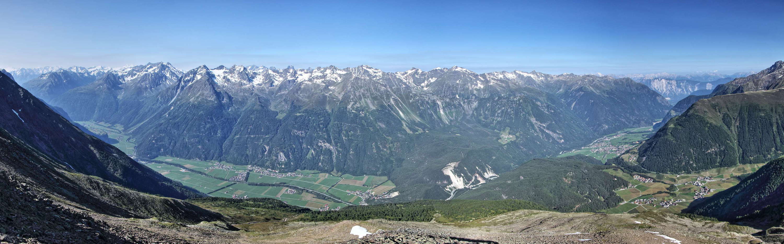 Ötztal panorama with Köfels Rock Slide