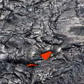 East Rift Zone  |  Lava flow with active lava tube