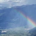 Vinschgau Valley with rainbow