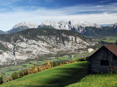 Haimingerberg with Inntal Valley and Mieminger Gebirge