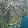 Lake Wanaka with landslide