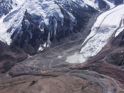 Northern Zulumart Glacier with lake