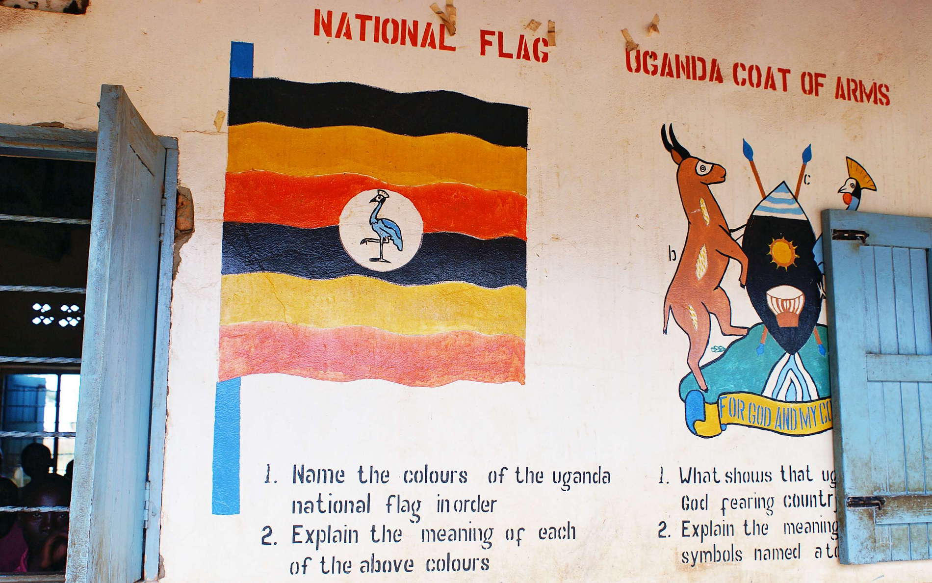 Western Uganda  |  School with wall paintings