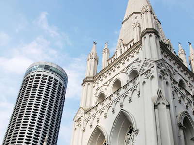 St. Andrew's Cathedral and Raffles City