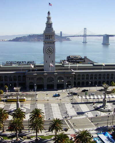 San Francisco  |  Ferry Building and Bay Bridge