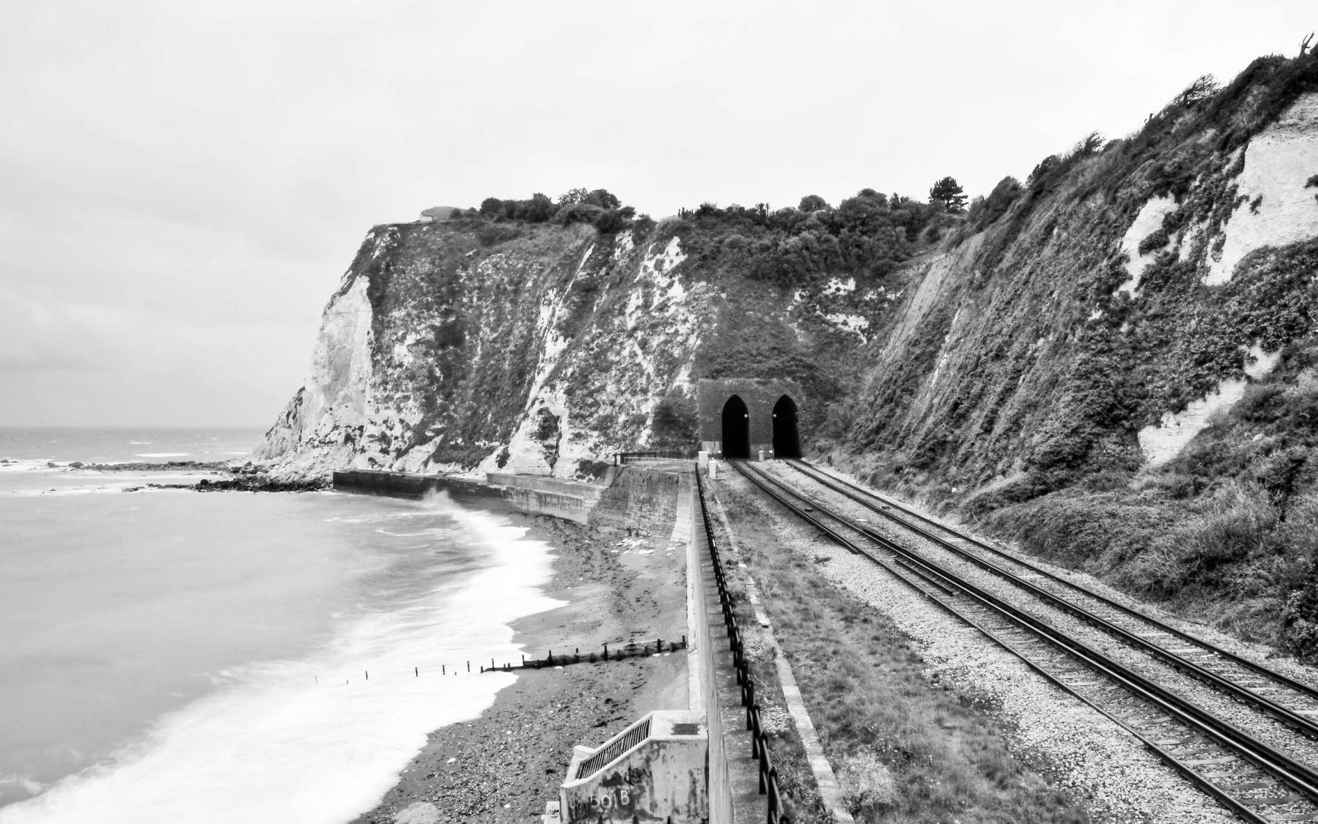 Dover  |  Shakespeare Cliff and railway