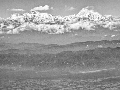 Himalaya with Mt. Everest and Makalu