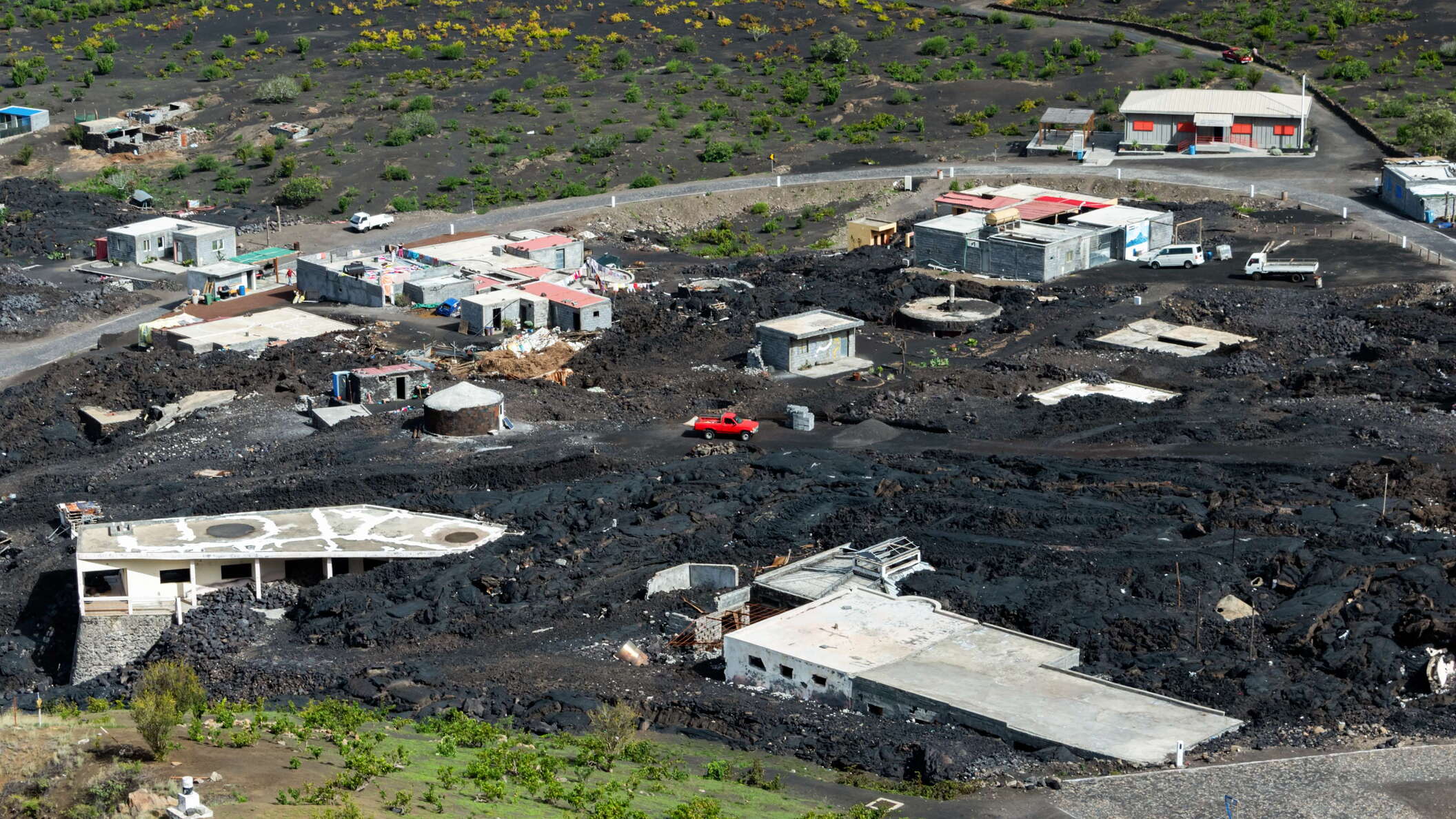Fogo | Portela with houses buried by lava