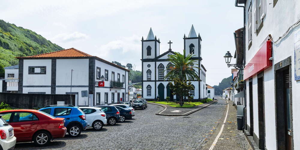 Lajes do Pico with Igreja da Santíssima Trindade