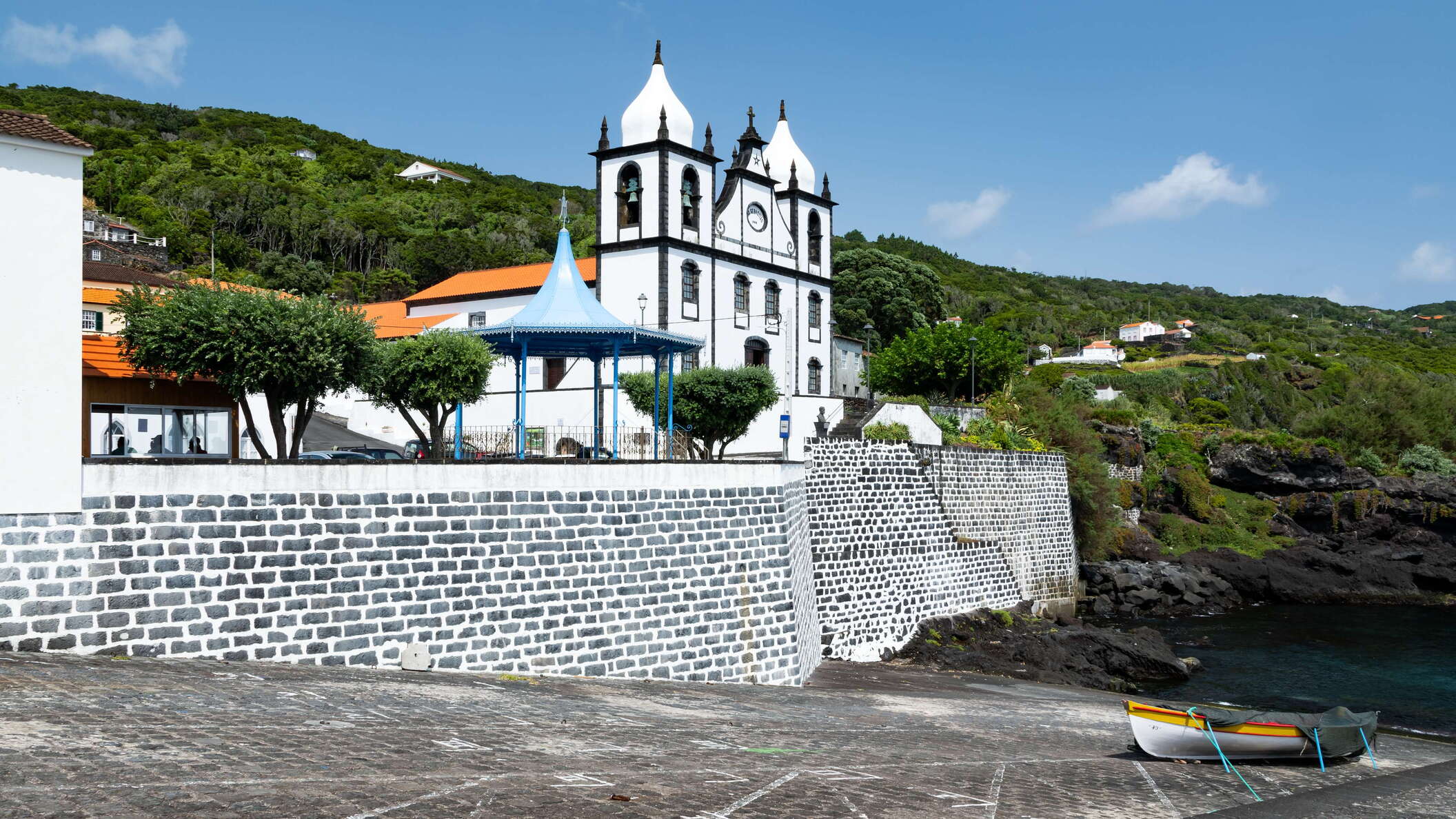 Calheta de Nesquim with Igreja de São Sebastião