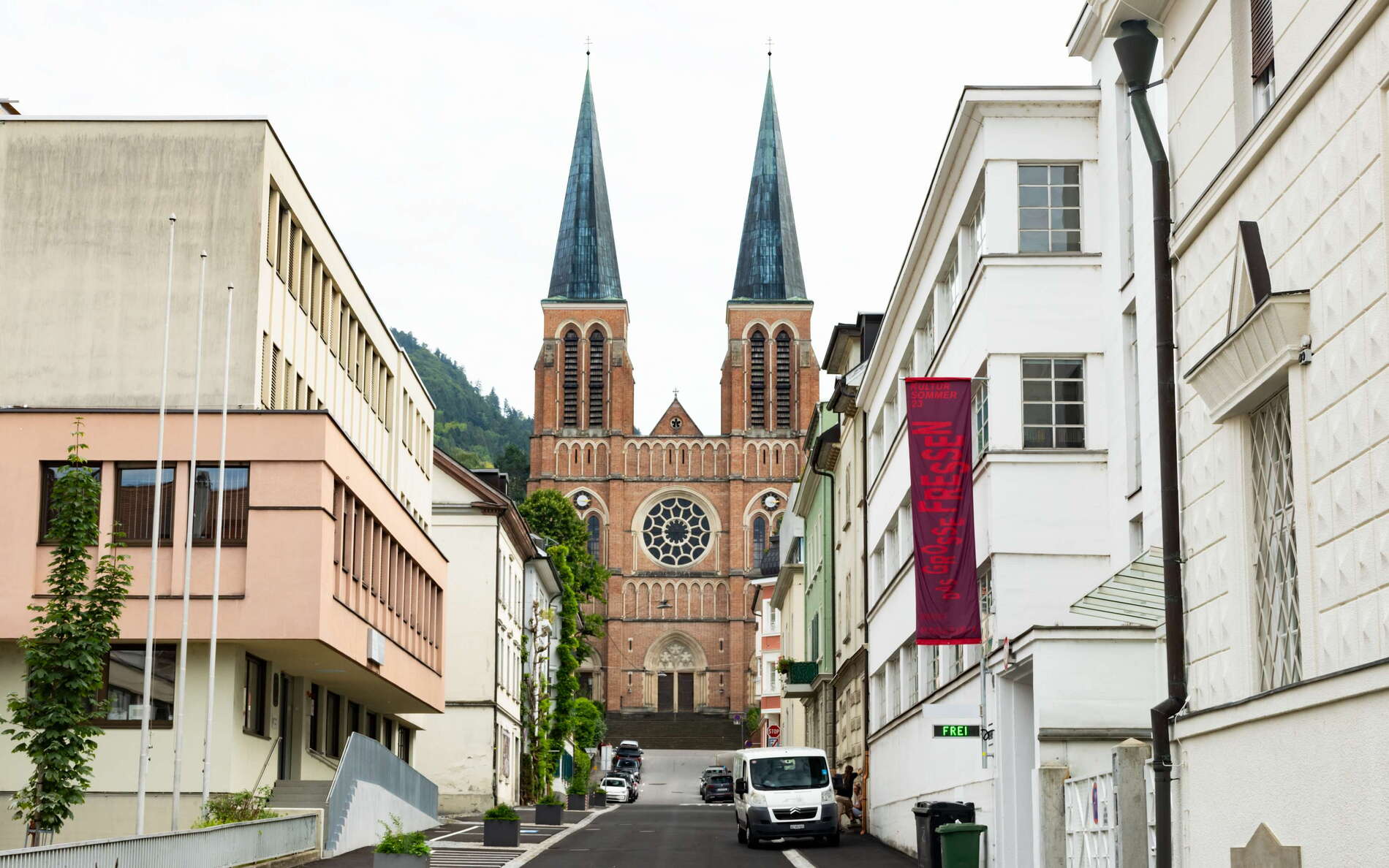 Bregenz | Bergmannstraße and Herz-Jesu-Kirche