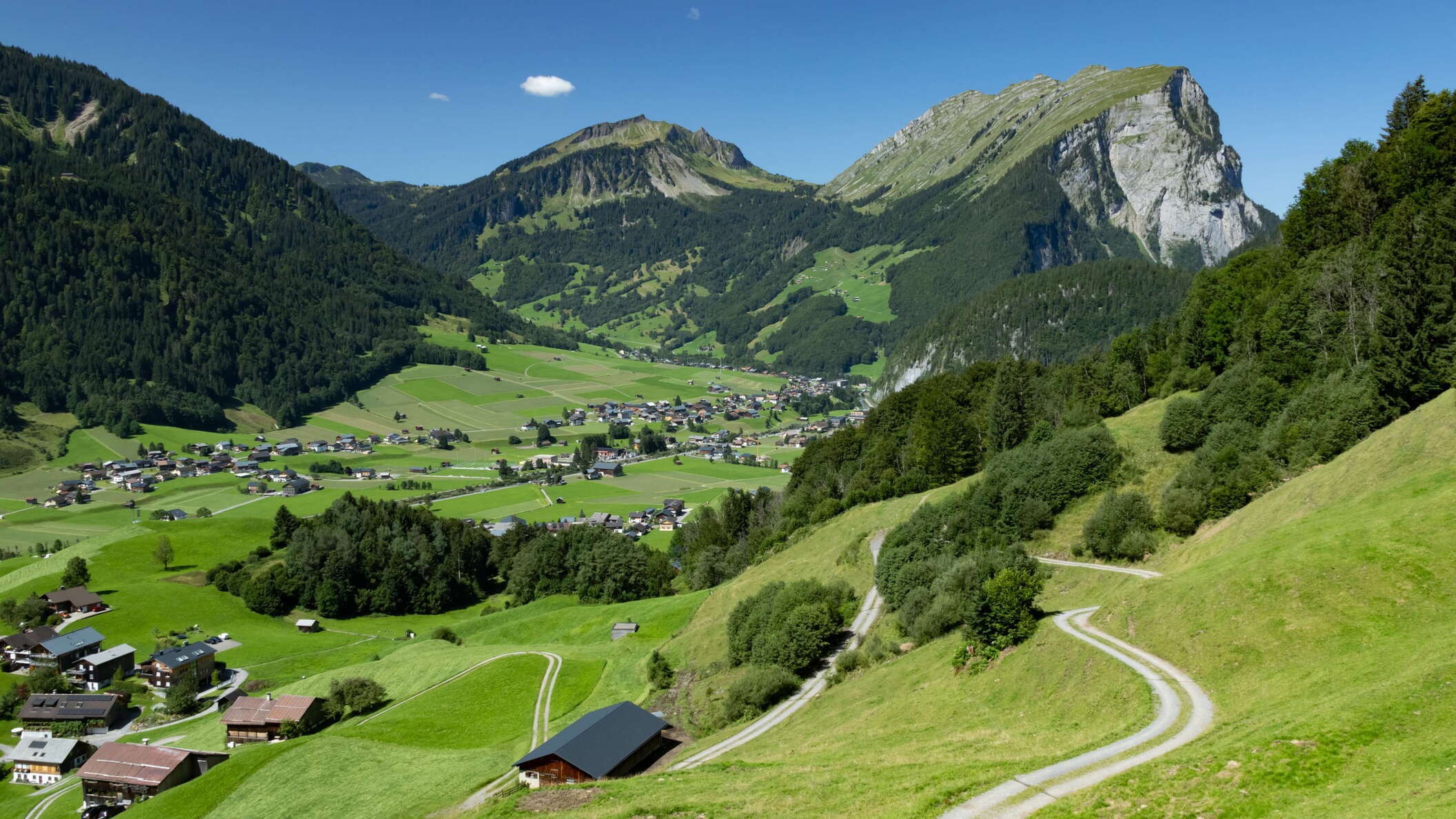 Bregenzer Ach valley with Kanisfluh