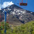 Centro de Ski Pillán | Chair lift and Volcán Villarrica
