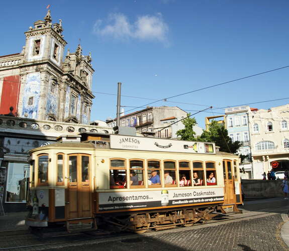 Porto  |  Tramway and Igreja de Santo Ildefonso