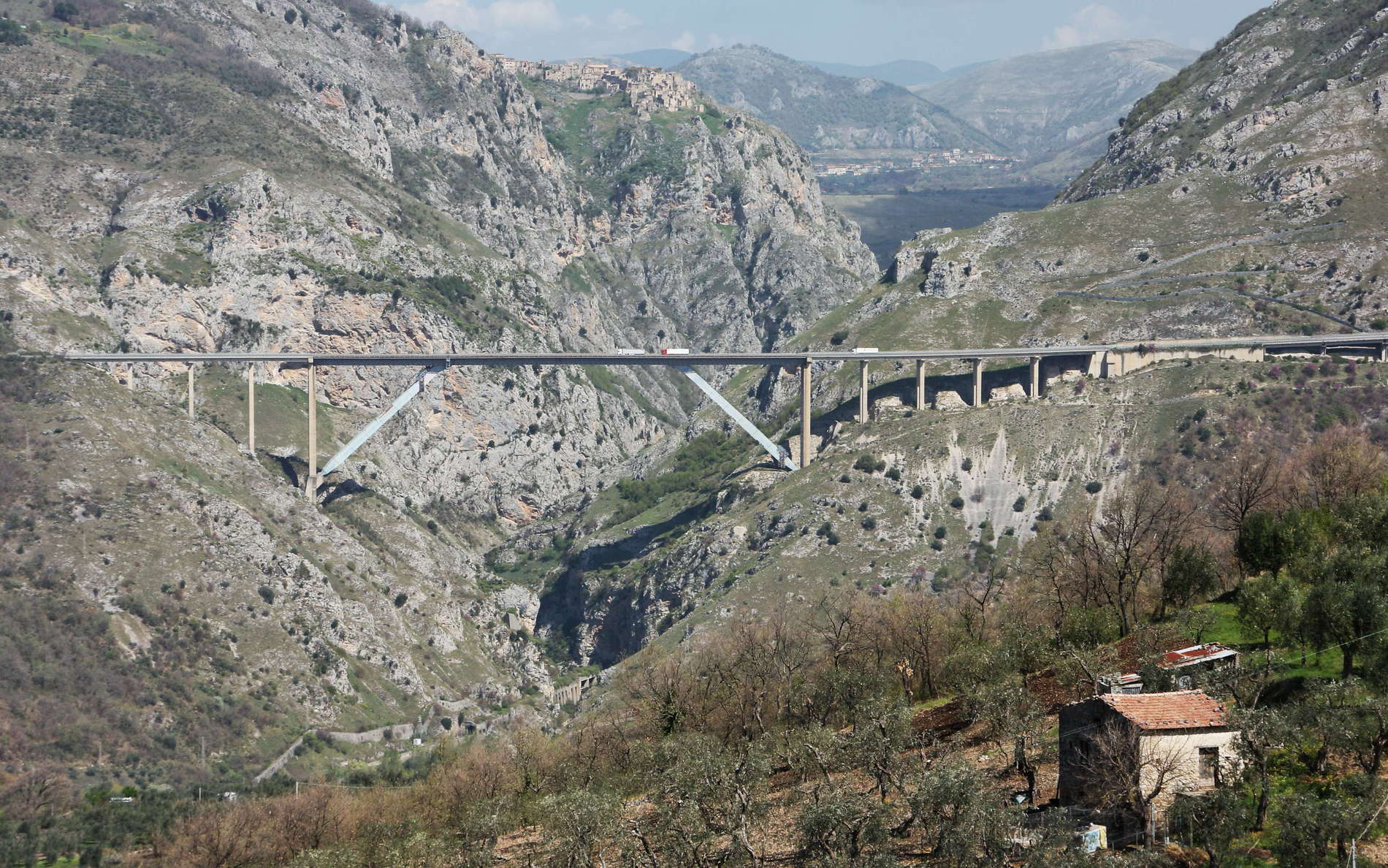 Platano Viaduct and Romagnano al Monte