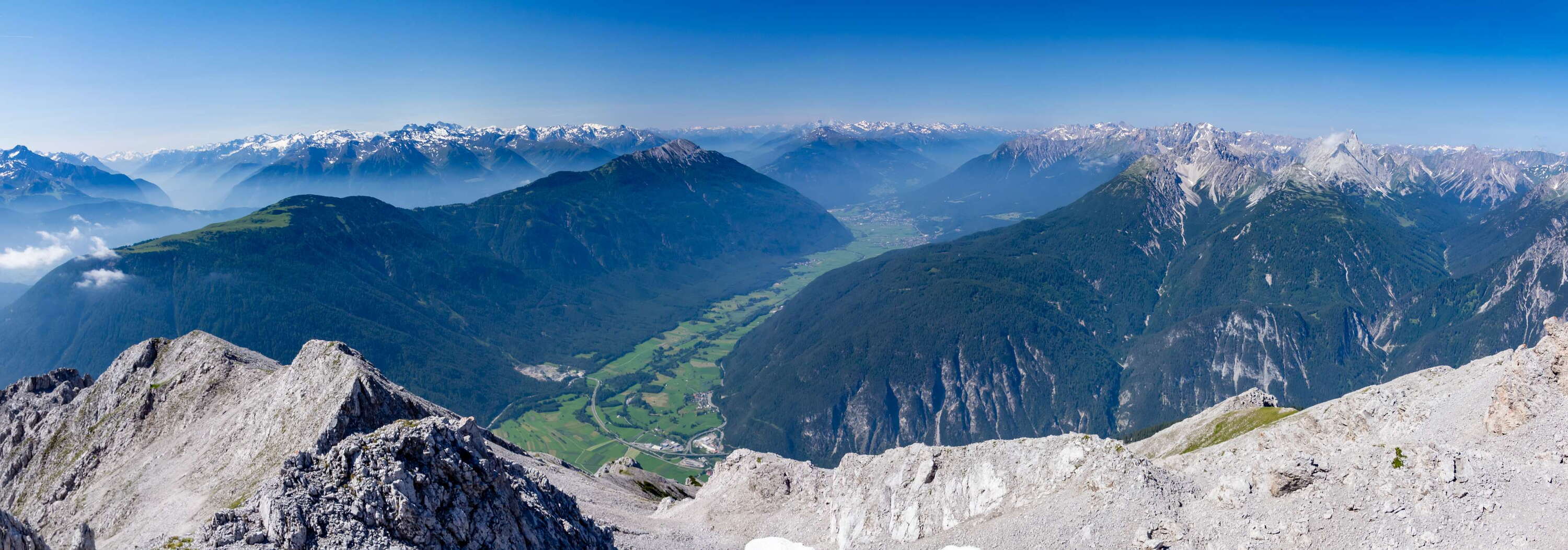 Tschirgant and Ötztaler Alpen panorama