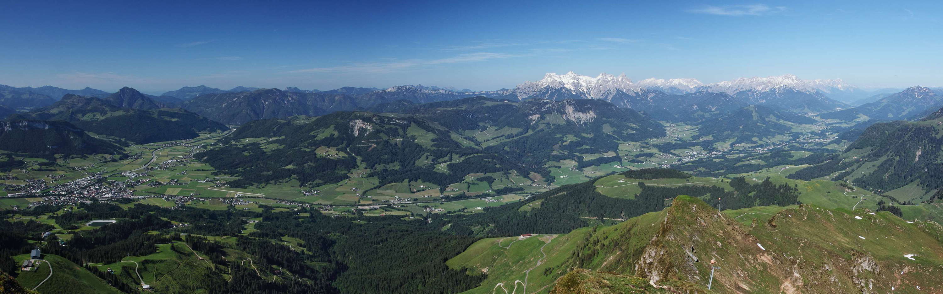 St. Johann in Tirol and mountain panorama