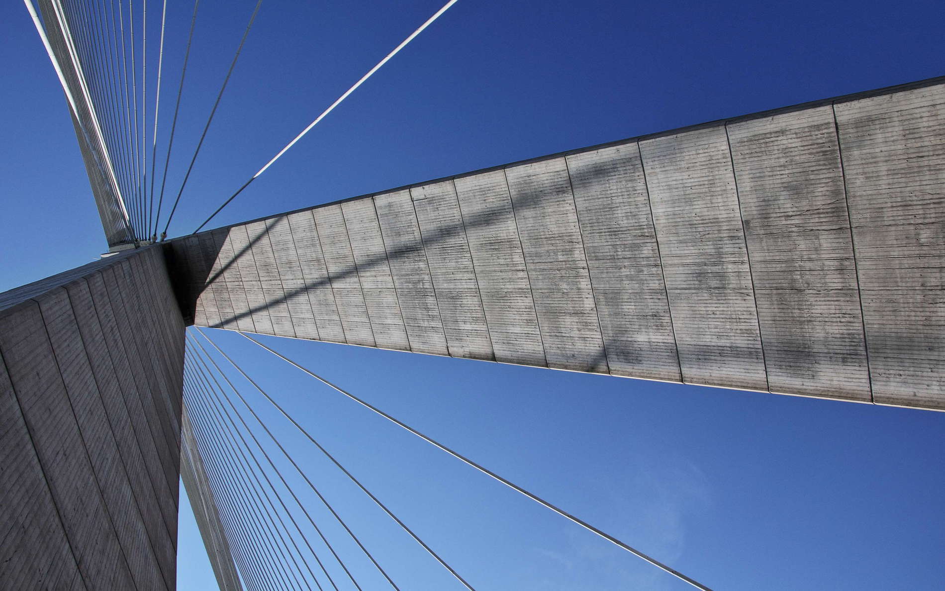 The Pont de Normandie leads the A29 Motorway across the Seine Estuary between Honfleur (south) and Le Havre (north). Put into service in 1995, its span of 856 m is one of the longest of all cable-stayed bridges in Europe still in 2019. WI_fr010.jpg