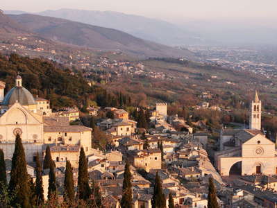 Assisi at sunset