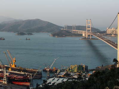 Hong Kong  |  Tsing Ma Bridge and Kap Shui Mun Bridge