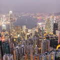 Hong Kong  |  Hong Kong Island and Kowloon at night