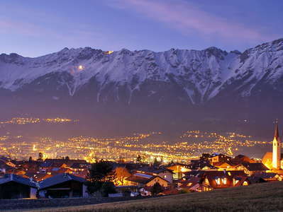 Aldrans with Innsbruck and Karwendel Mountains