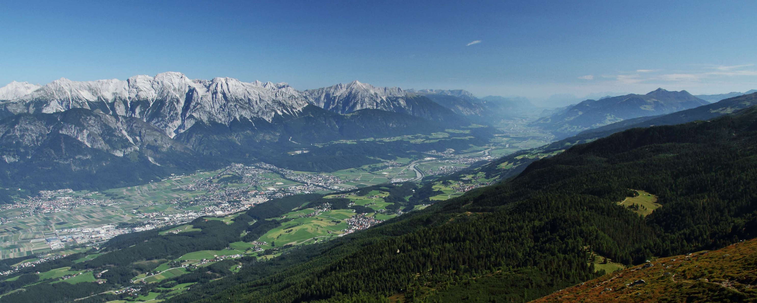 Lower Inntal Valley with Karwendel Mountains