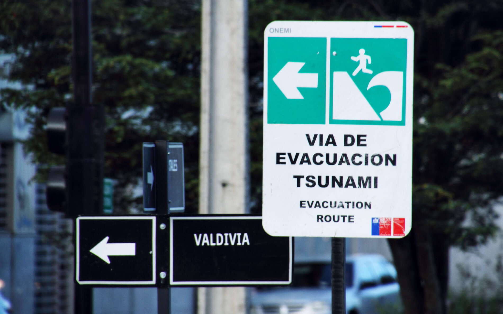 Puerto Montt | Tsunami evacuation sign