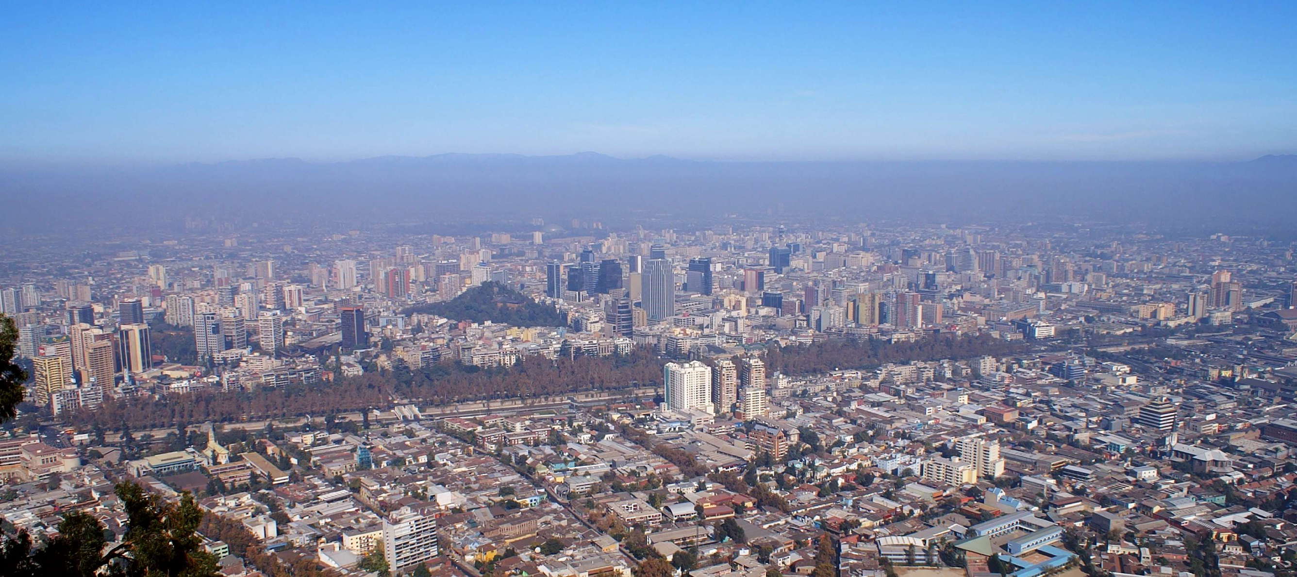 View from Cerro San Cristóbal towards SW. Cerro Santa Lucia and the city centre are seen in the central portion of the image. WI_ch273a.jpg
