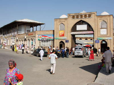 Panjakent  |  Entrance to main bazaar