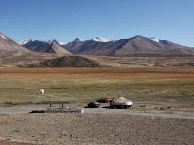 Alichur Pamir with Kyrgyz yurt