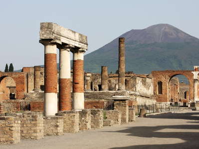 Pompeii | Forum with Vesuvio