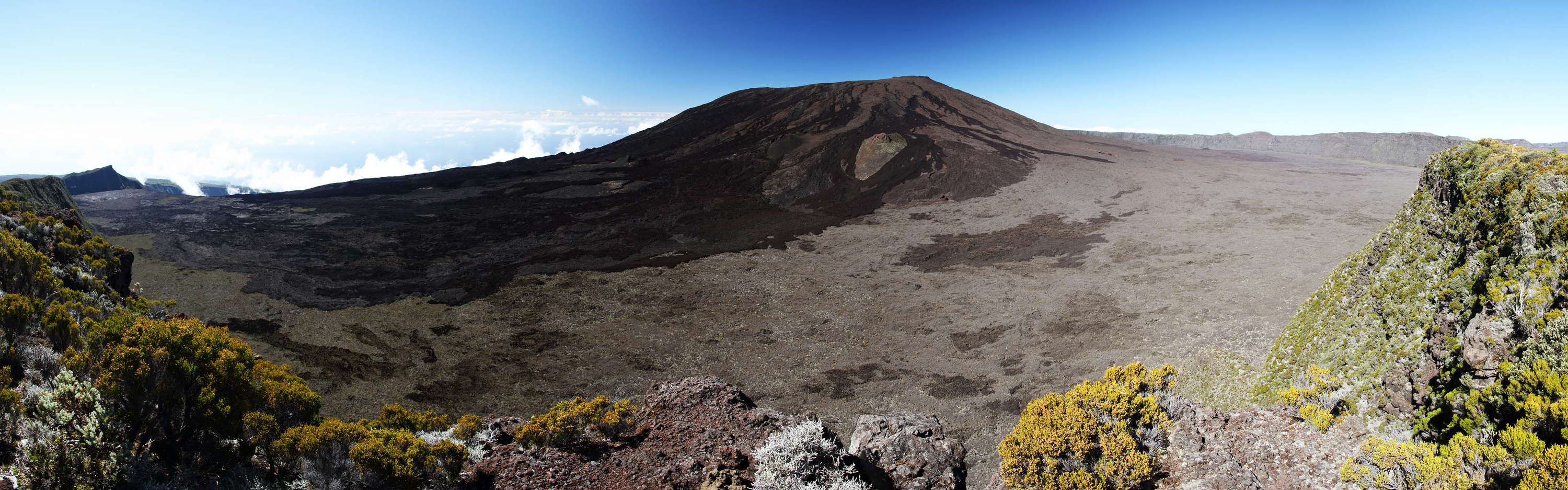 Piton de la Fournaise  |  Enclos Fouqué with summit cone