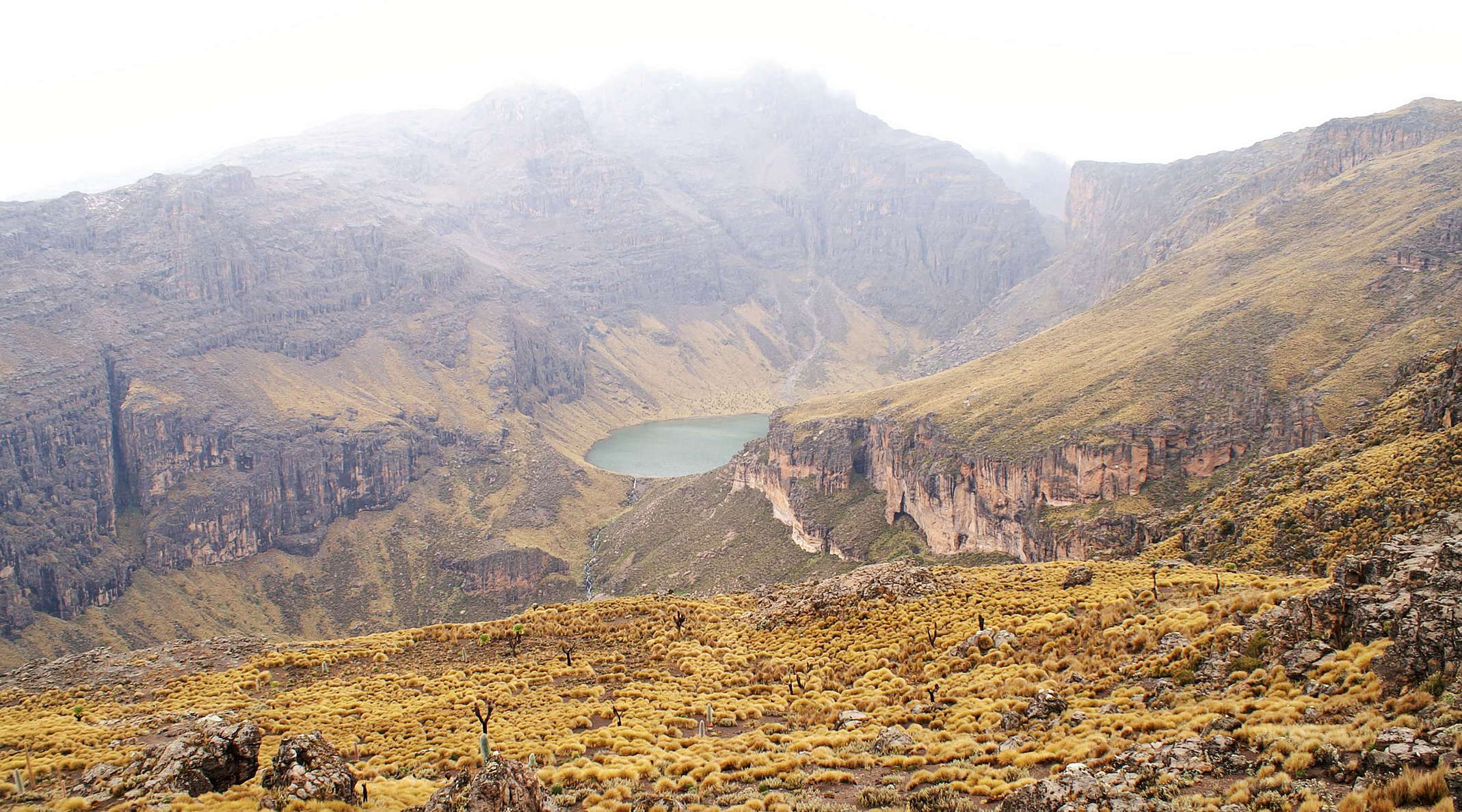 Mount Kenya NP  |  Gorges Valley with Lake Michaelson