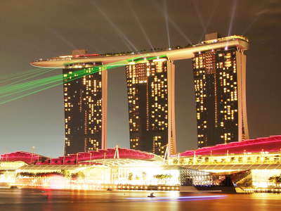 Marina Bay Sands Hotel  |  Laser show