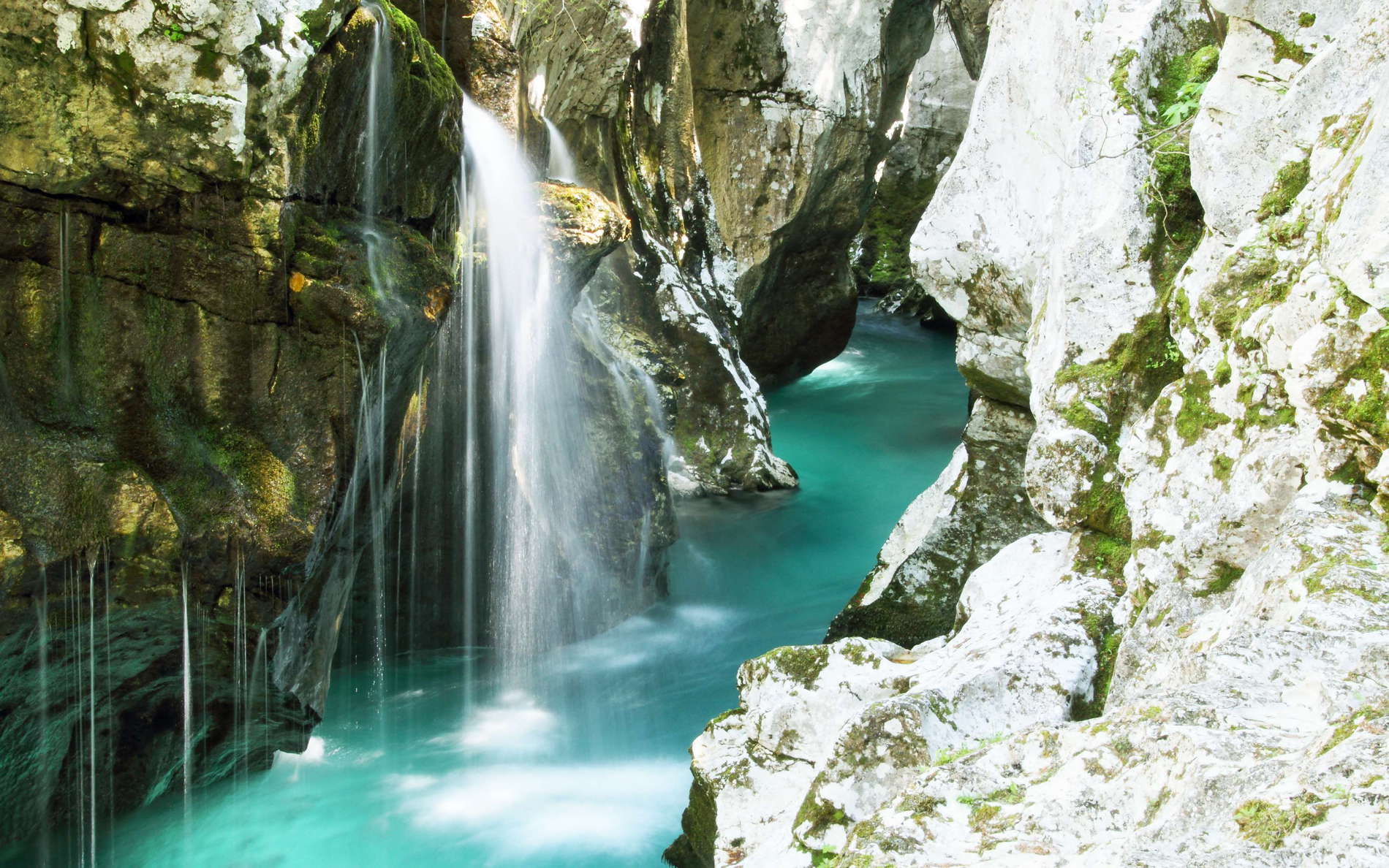 Trenta Valley  |  Great Soča Gorge with waterfall