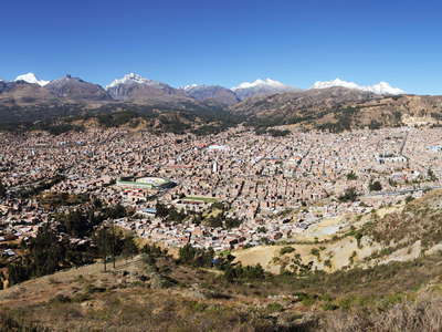 Huaraz  |  Panoramic view with Cordillera Blanca