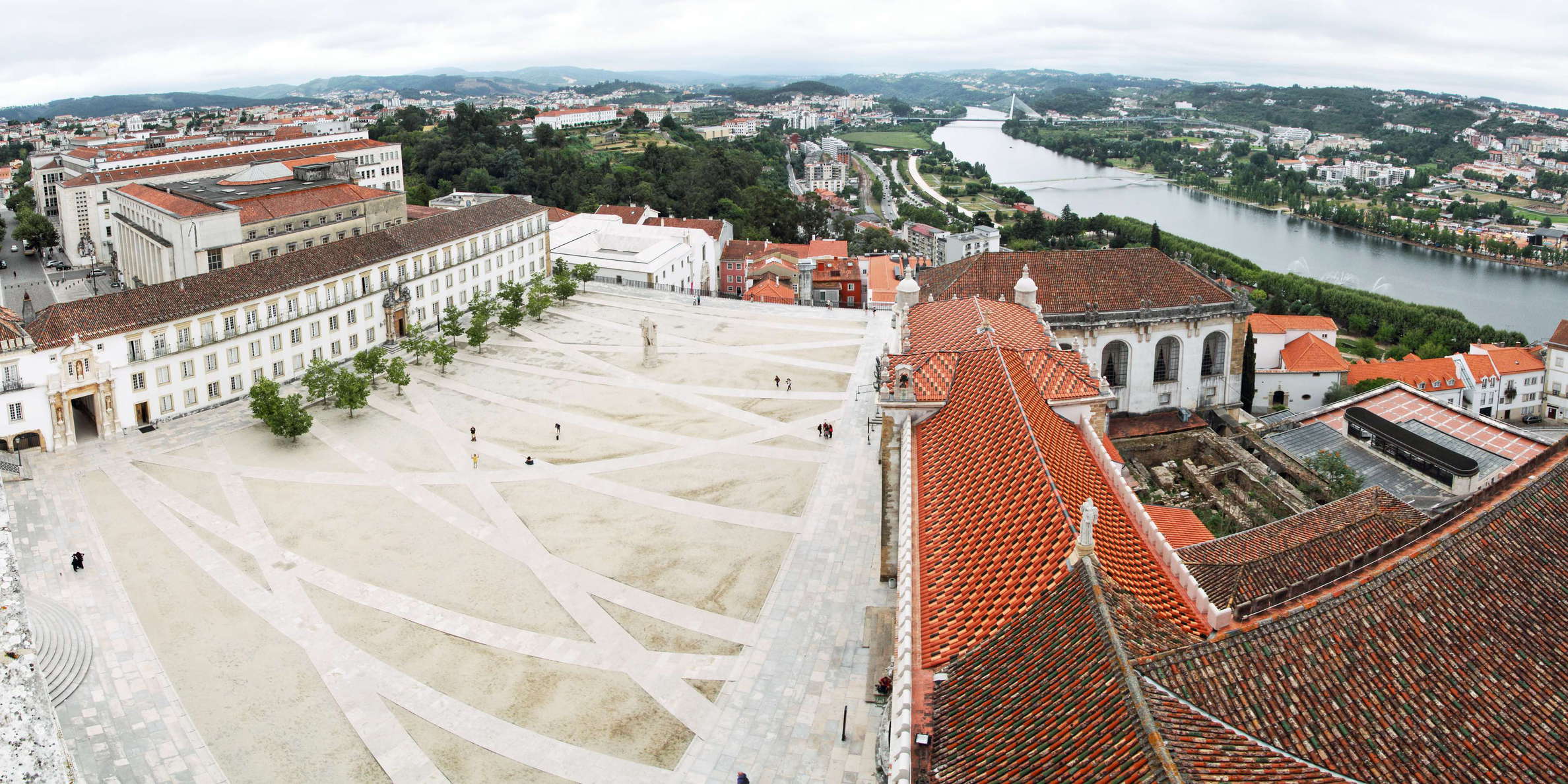 Coimbra  |  University courtyard with Rio Mondego