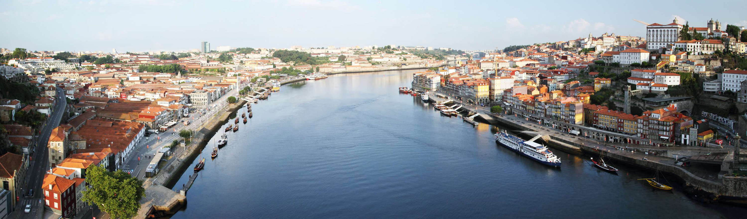 Vila Nova de Gaia and Porto with Rio Douro