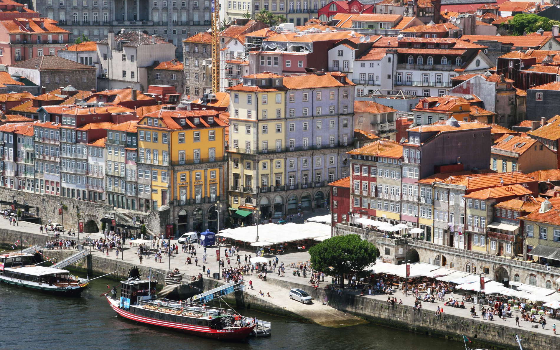Porto  |  Praça da Ribeira and Rio Douro