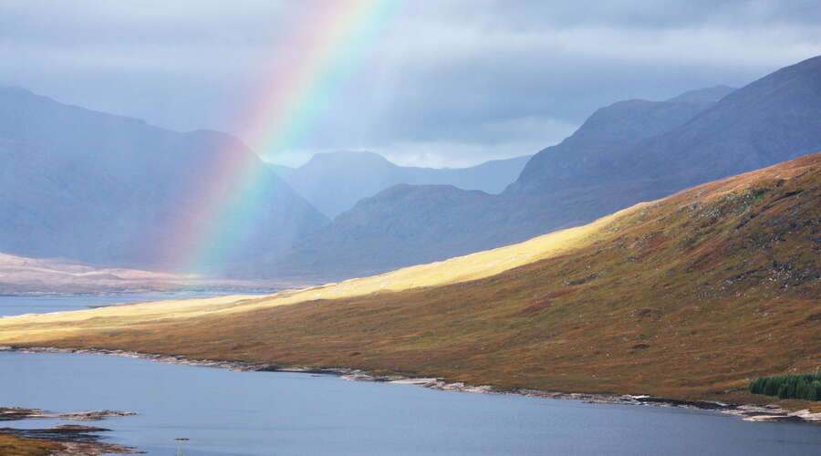 Loch Loyne with rainbow