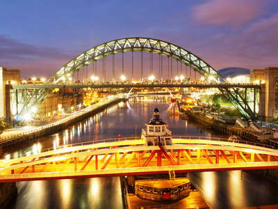 Newcastle  |  Swing Bridge and Tyne Bridge