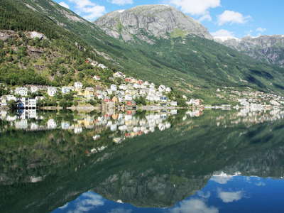 Sørfjorden with Kalvanes   |  Reflections