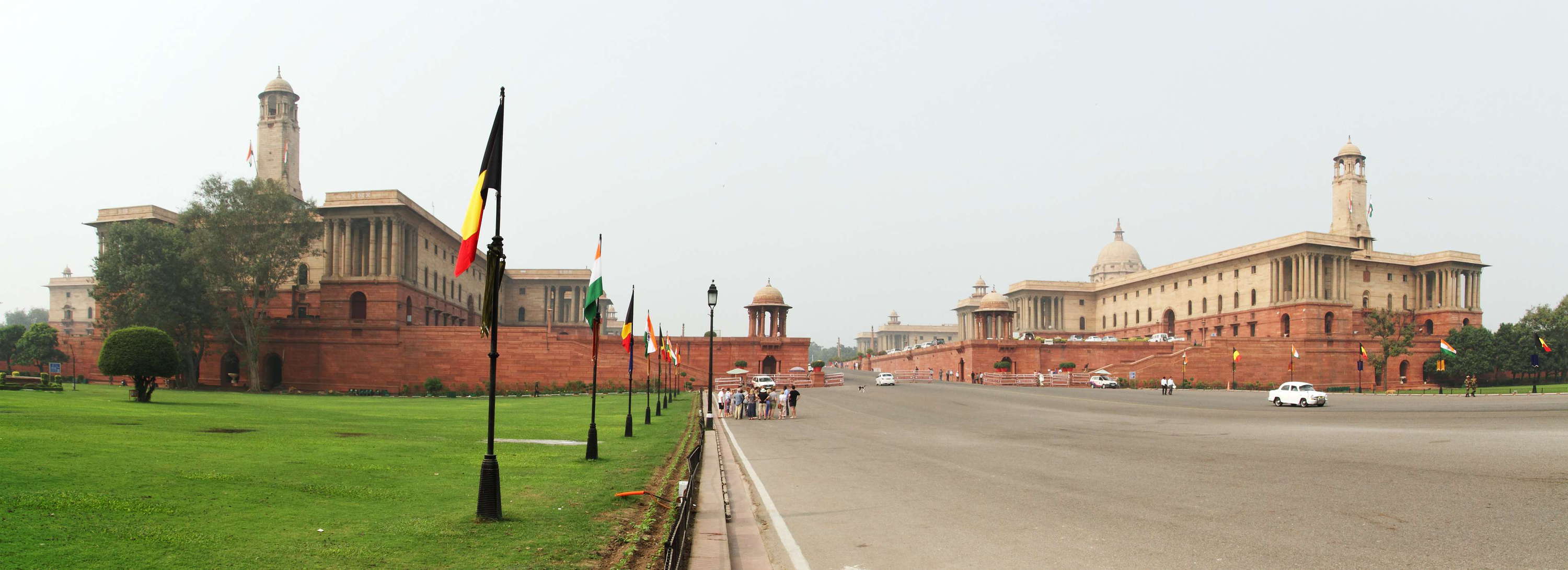 New Delhi  |  Raisina Hill with Secretariat buildings