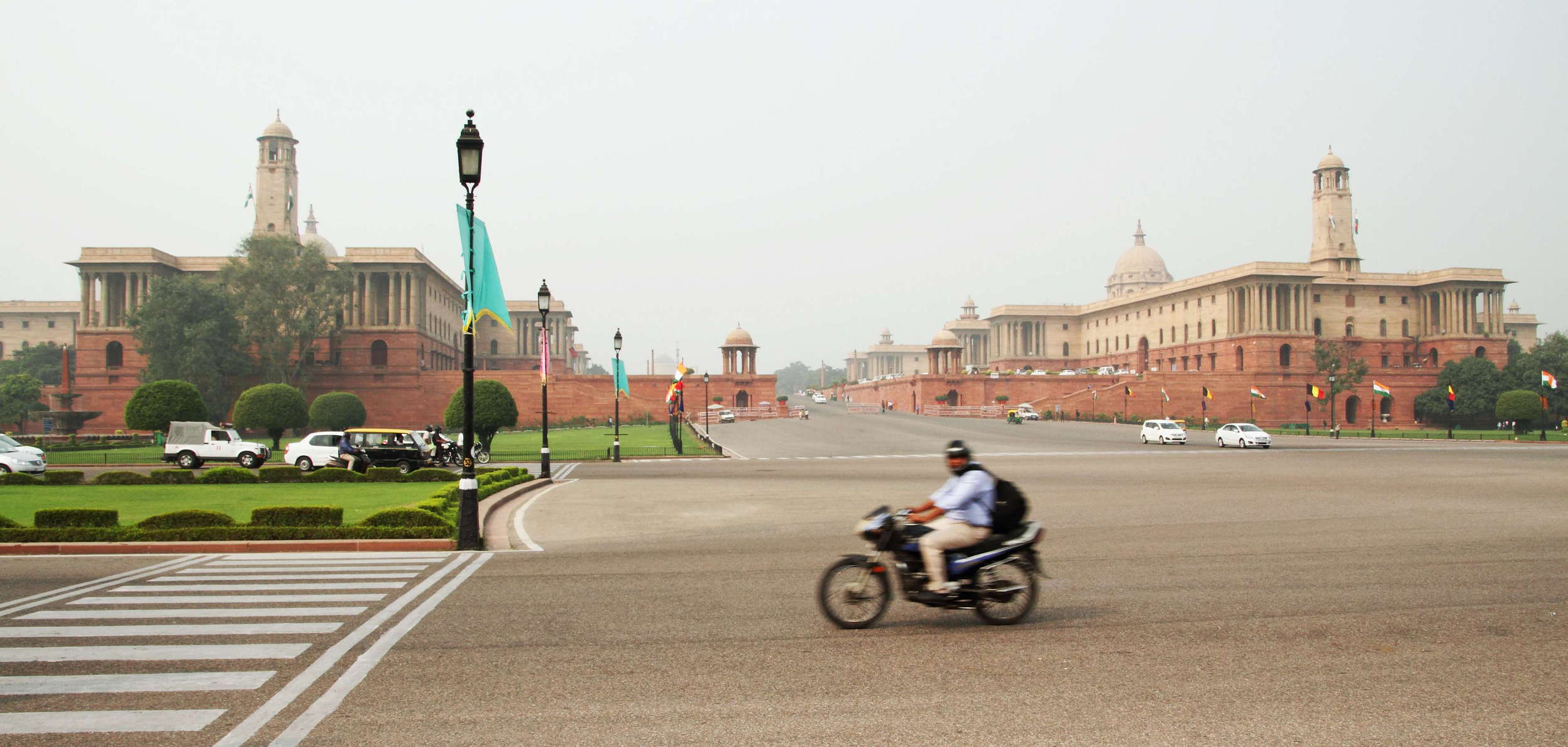 New Delhi  |  Raisina Hill with Secretariat buildings