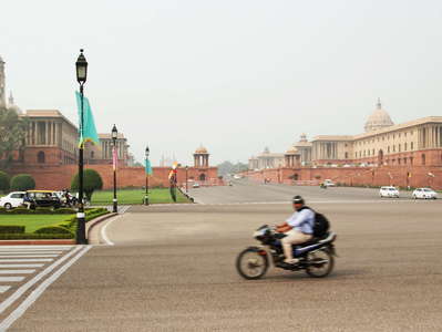 New Delhi  |  Raisina Hill with Secretariat buildings