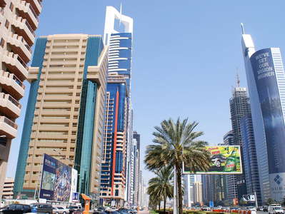 Dubai  |  Sheikh Zayed Road with skyscrapers