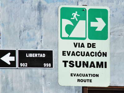Iquique  |  Tsunami evacuation route